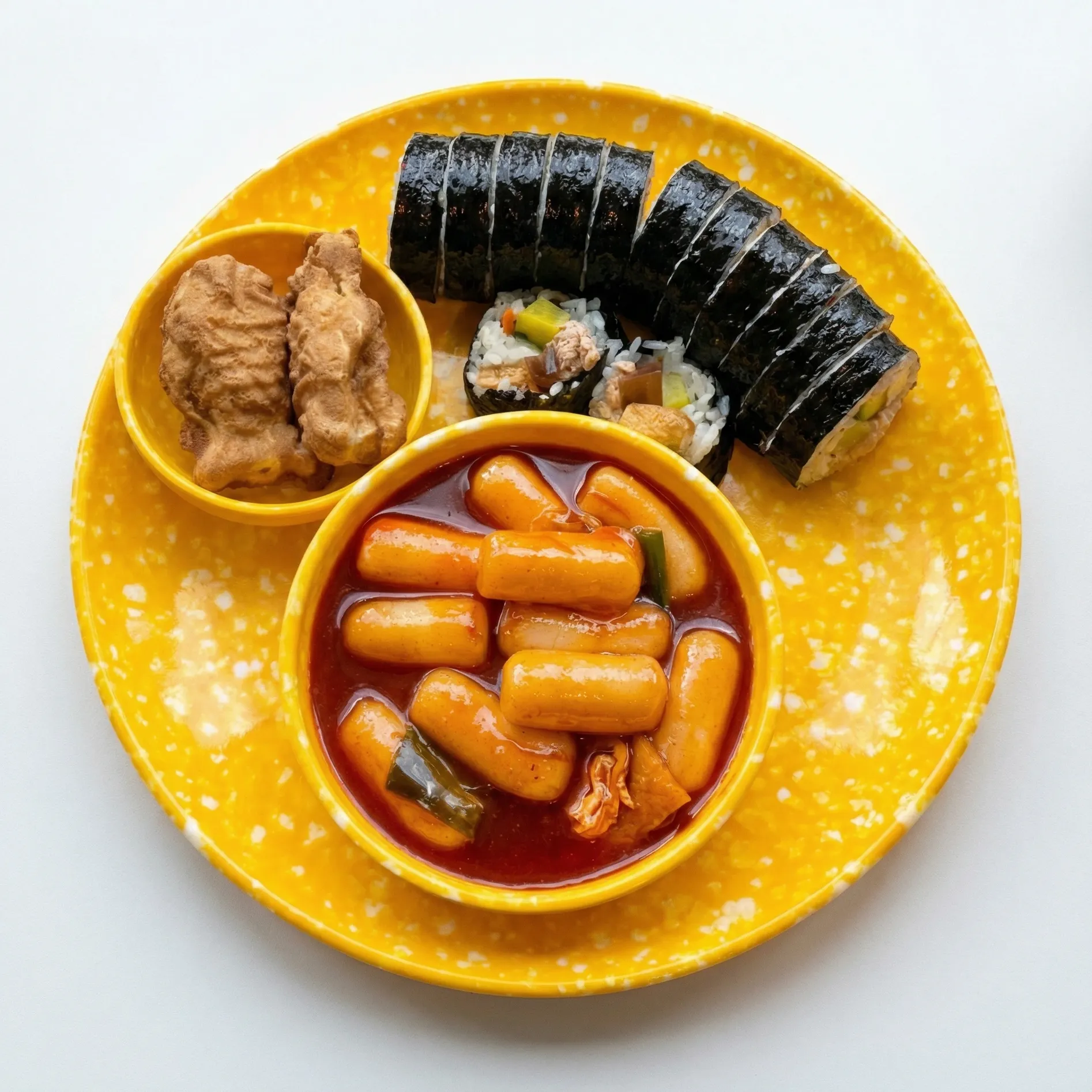 Sso Yummy Combo with tteokbokki, Korean soup and mini pastries - best value Korean street food in Calgary