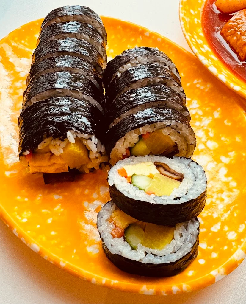 Kimbap (hand-rolled Korean seaweed rice rolls) at Sso Yummy in Calgary Chinatown